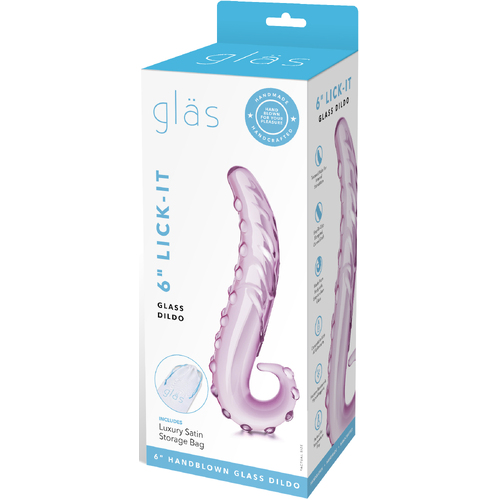 6" Lick It Glass Dildo