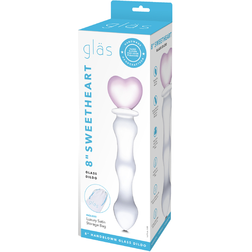 8" Sweetheart Glass Dildo