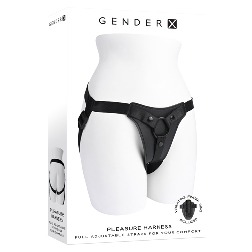 Gender X PLEASURE HARNESS Black Adjustable Harness (No Probe Included)