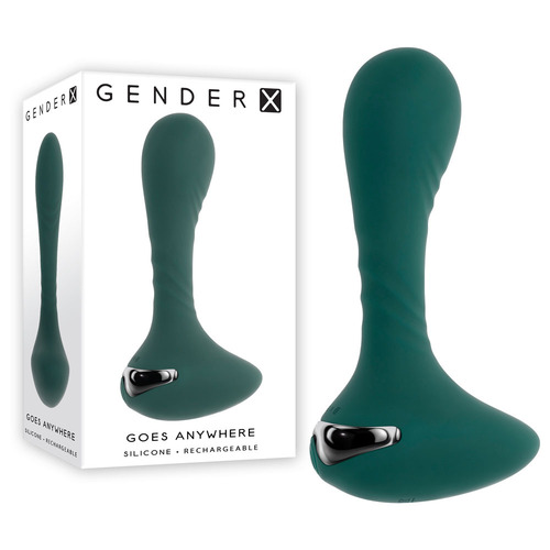 Gender X GOES ANYWHERE Green 12.4 cm USB Rechargeable Vibrator