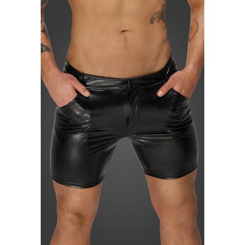 Snake Wetlook Mid Length Shorts/Back Pockets OS