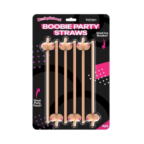 Boobie Straws (Flesh Color) 6Pk.