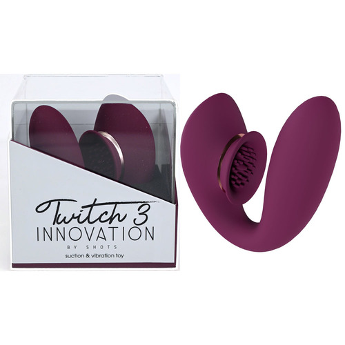 Twitch 3 - Burgundy Burgundy USB Rechargeable Suction Vibrator