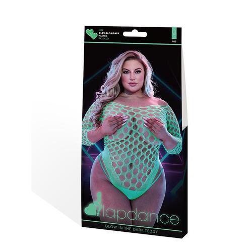 Lapdance Glow In The Dark Large Fishnet Teddy Q