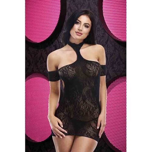 Cut Out Lace Mini Dress OS