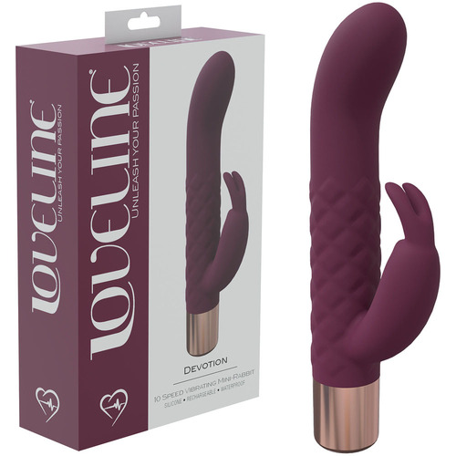 LOVELINE Devotion - Burgundy Burgundy 14.2 cm USB Rechargeable Rabbit Vibrator