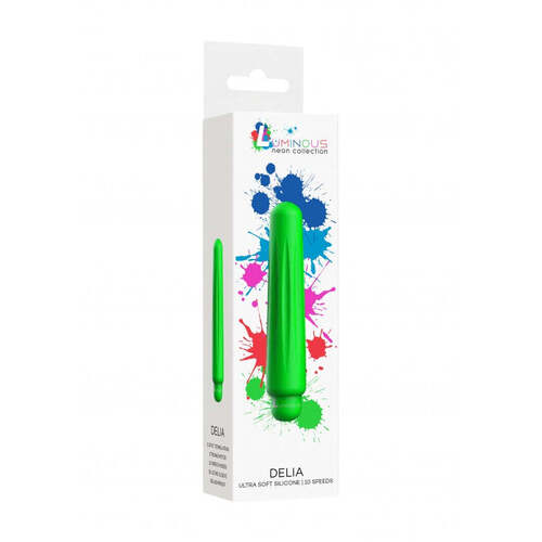 Delia - ABS Bullet With Silicone Sleeve - 10-Speeds - Green