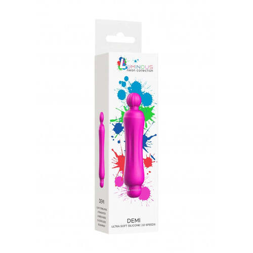 Demi - ABS Bullet With Silicone Sleeve - 10-Speeds - Fuchsia