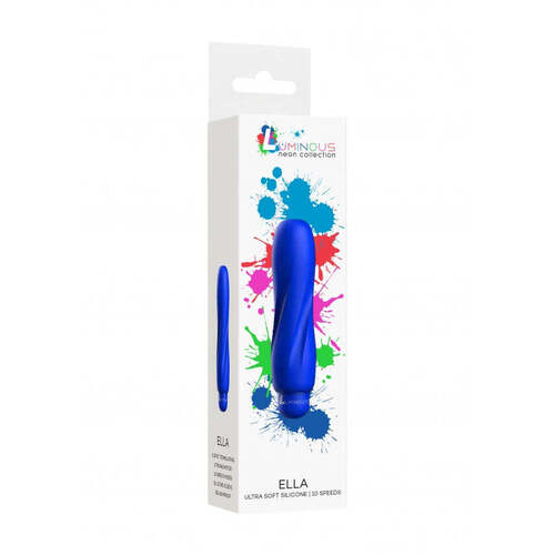 Ella - ABS Bullet With Silicone Sleeve - 10-Speeds - Royal Blue