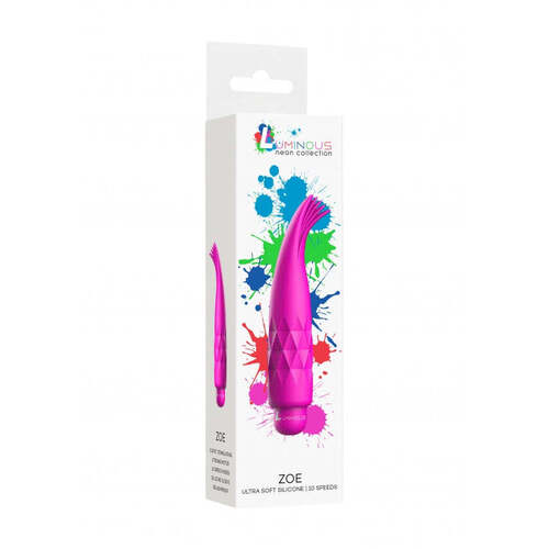 Zoe - ABS Bullet With Silicone Sleeve - 10-Speeds - Fuchsia