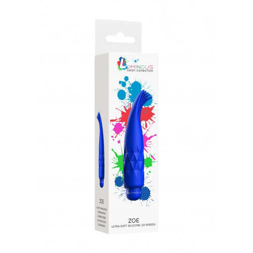 Zoe - ABS Bullet With Silicone Sleeve - 10-Speeds - Royal Blue