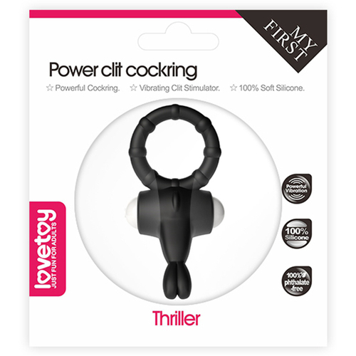 Power Clit Cockring Thriller Black