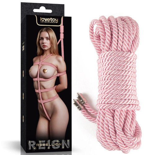 Rebellion Reign Silky Bondage Rope - Pink Pink Bondage Rope - 10 metre length