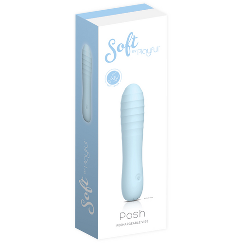 Soft by Playful Posh - Rechargeable Vibrator Blue