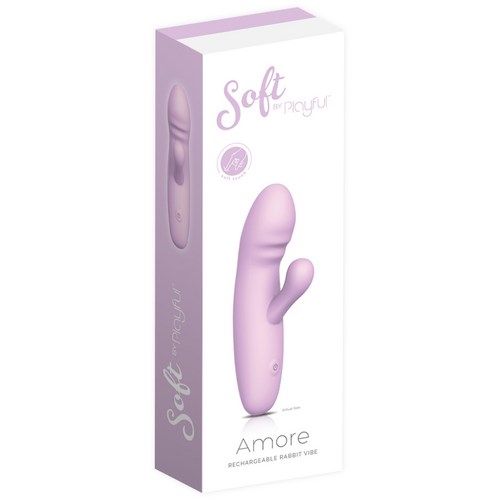 Soft by Playful Amore Rechargeable Rabbit Vibrator Purple