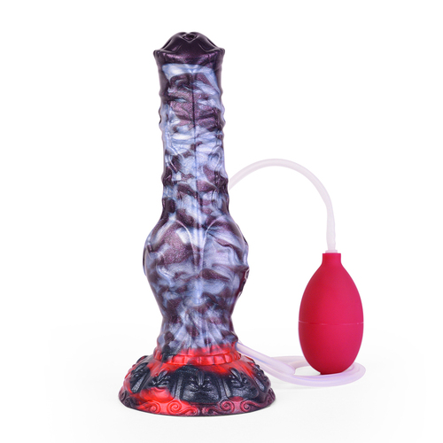 8.5" Knotted Squirting Demon Cock