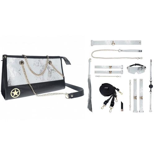 OUCH! Florence Collection - Kit with Bag White Bondage Set with Bag - 8 Piece Kit