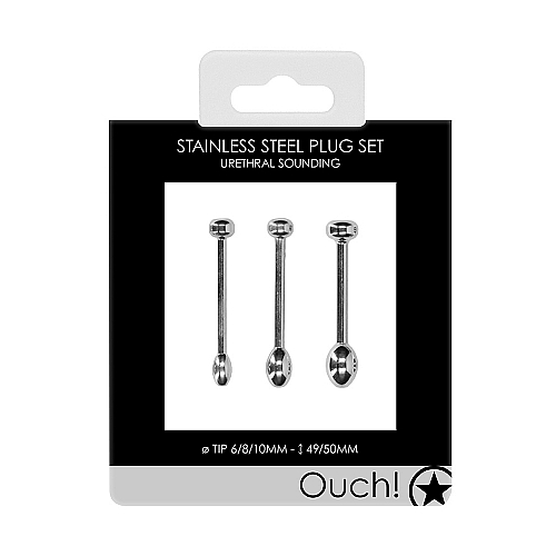 Metal Urethral Sounding Plugs x3