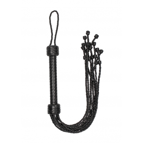 Short Leather  Braided Flogger