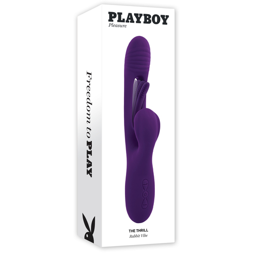 Playboy Pleasure THE THRILL Purple 24.4 cm USB Rechargeable Rabbit Vibrator