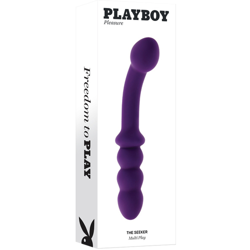 Playboy Pleasure THE SEEKER Purple 20.3 cm USB Rechargeable Double Ended Vibrator