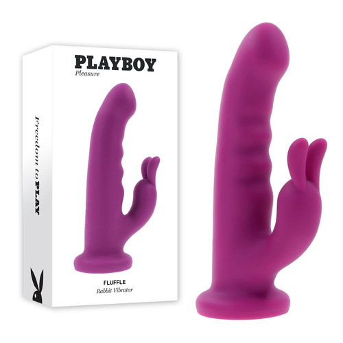 Playboy Pleasure FLUFFLE Purple 19.7 cm USB Rechargeable Rabbit Vibrator