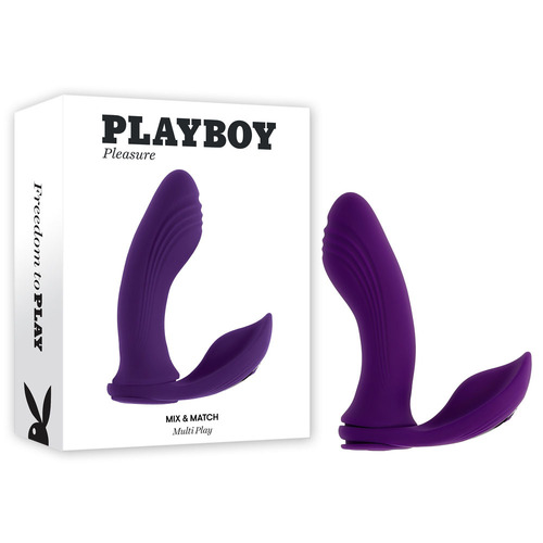 Playboy Pleasure MIX & MATCH Purple USB Rechargeable with C-Ring Attachment