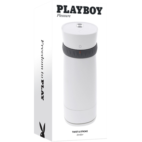 Playboy Pleasure TWIST & STROKE White USB Rechargeable Heating Stroker with UV Cleaning