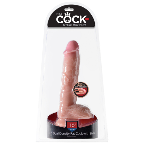 10" Dual Density Fat Cock + Balls