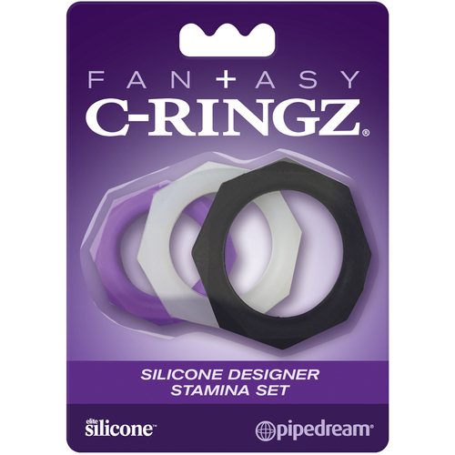 Silicone Designer Cock Rings x3