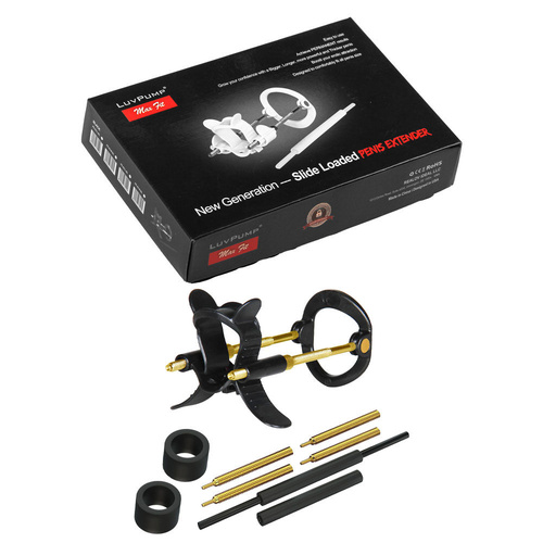 LuvPump Max Fit Luxury Penis Extender - Black Black Penis Extender Kit