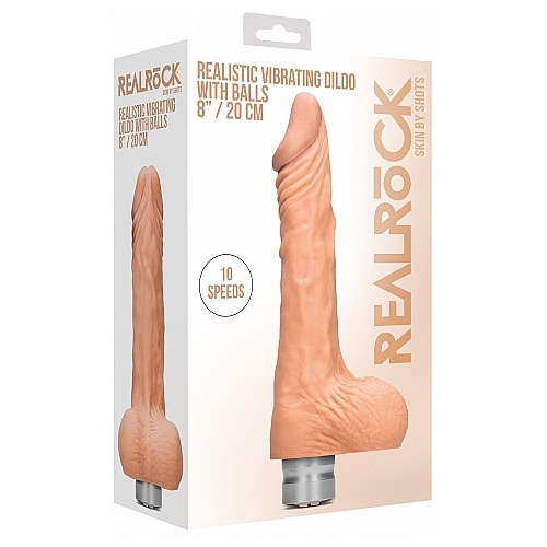 6.6"  Realistic Vibrating Dildo - Flesh