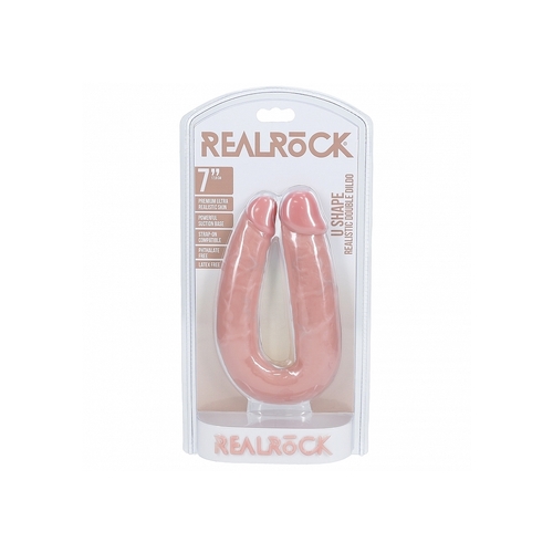 RealRock- U Shaped Double Dildo 7"