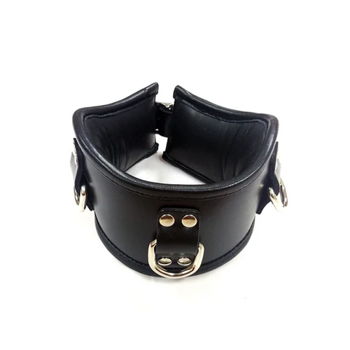 LEATHER POSTURE COLLAR - BLACK