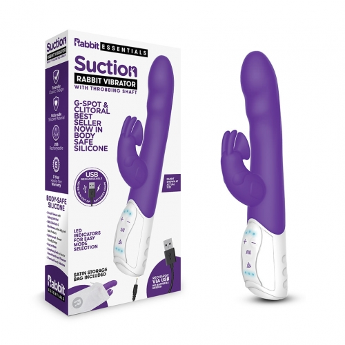 RR Rechargeable Clitoral Suction Rabbit - Purple