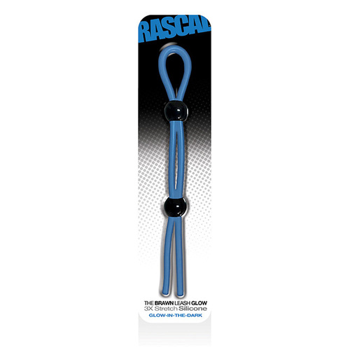 The Brawn Cock Leash Glow Blue  Blue