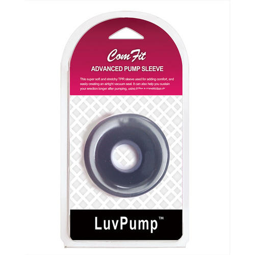 LuvPump ComFit Silicone Sleeve - Black Black Universal Penis Pump Sleeve