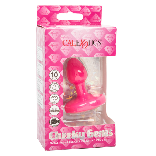 Cheeky Gems Small Rechargeable Vibrating Probe - Pink