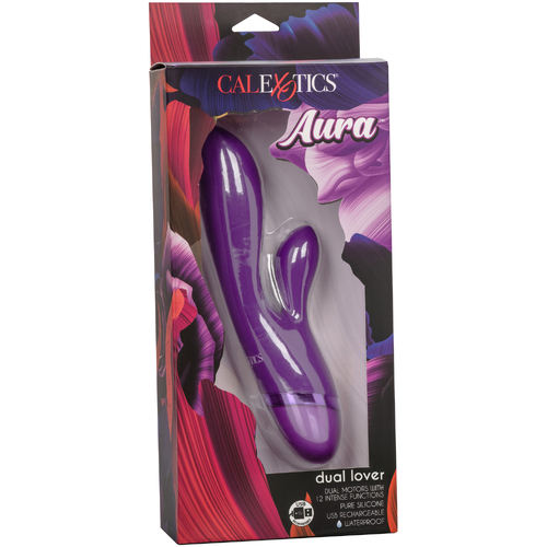 8" Aura Dual Lover Rabbit Vibrator