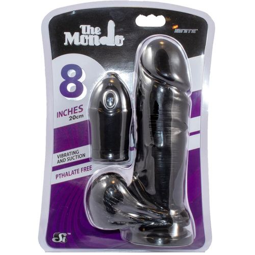 8" Vibrating Thick  Cock + Balls