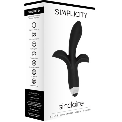 SINCLAIRE G-Spot   Clitoral Vibrator (Black)