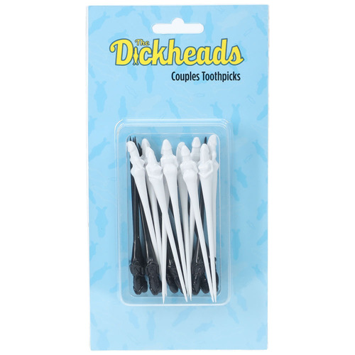 S-LINE The Dickheads - Couples Toothpicks Black/White Novelty Toothpicks - 20 Pack