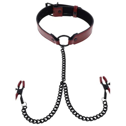 Saffron Collar with Nipple Clamps