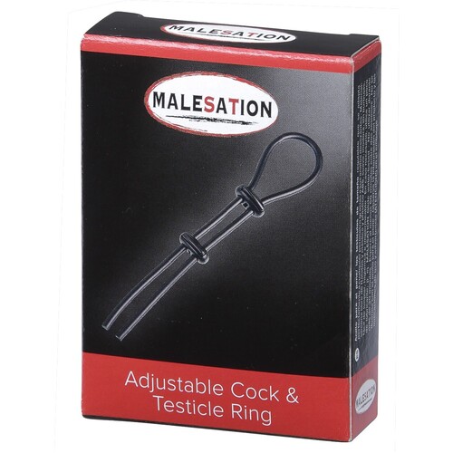 MALESATION ADJUSTABLE COCK AND TESTICLE RING