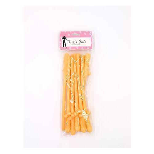 Thirsty Girls - Dicky Sippy Straws 10Pack Flesh