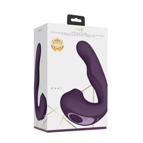 Zaki - Air Wave. Pulse Wave & G-Spot Vibrator - Purple